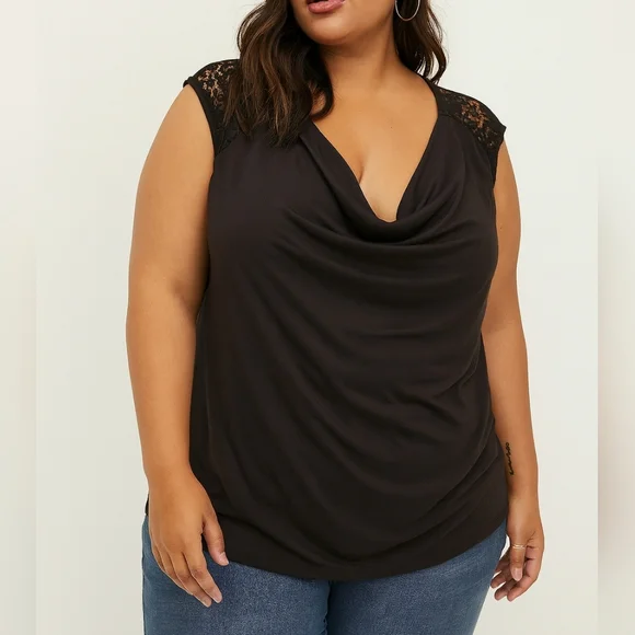 TORRID Like New Sleeveless Top Lace Detailing Sz 5/5X - Picture 1 of 12